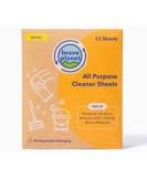 Brave Planet Eco-Friendly All-Purpose Cleaner Sheets | Paraben & Phosphate Free | Fresh Lemon Scent (12 Sheets) - International Shipping Available - Buy Online on GoSupps.com