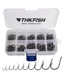 Thkfish fishing hook carbon steel fishing hook set with plastic box fishing accessories set eyeless hooks/eyes hook10 sizes 500 pieces eyes 500 pieces - Buy Online on GoSupps.com
