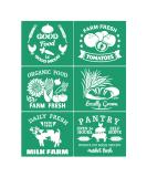 JAJADO French Farmhouse Adhesive Stencils - Reusable Silk Screen Stencil for Farm Fresh Food Market Bakery Grocery - Indoor/Outdoor Home Decoration - Buy Online on GoSupps.com