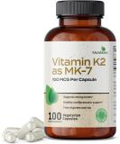 Futurebiotics Vitamin K2 as MK-7 100 mcg - 100 Vegetarian Capsules - Buy Online on GoSupps.com