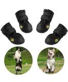 AQH Dog Boots Paw Protector Waterproof Dog Shoes for Outdoor with Reflective Strip Rugged Anti-Slip Rubber Soles (7#) Width Size 7 : 6.6-7.0cm - Buy Online on GoSupps.com