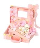 PLIOPYIK Girls Hair Accessories Set - Double Layer Jewelry Box with Hair Clips and Hair Ties (Luxury Pink) - Buy Online on GoSupps.com