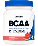 Nutricost BCAA Powder - Watermelon Flavor 90 Servings | Optimal 2:1:1 Ratio for Muscle Recovery & Performance - Buy Online on GoSupps.com