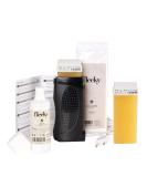 Fleeky Roll-On Warm Wax Device Set | 125ml Wax Oil & Heater | Long-Lasting Hair Removal | Wachtzron Fleece Strips | Smooth Skin for Up to 28 Days - Buy Online on GoSupps.com