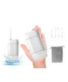 Traveling Mini Water Flosser - Rechargeable Handheld Oral Irrigator with IPX7 Waterproof 3 Modes & 4 Jet Tips for Teeth & Braces Care - Buy Online on GoSupps.com