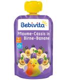 Bebivita Press Me Squeeze Pouches - Plum-Cassis in Pear-Banana | Pack of 6 (6 x 120g) - International Shipping Available - Buy Online on GoSupps.com