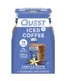 Quest Nutrition Iced Coffee Vanilla Latte - 1g Sugar 10g Protein 90 Calories 200mg Caffeine - 4 Count (2.5 Fl Oz - Buy Online on GoSupps.com