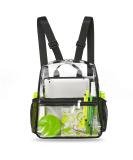 Mildbeer Clear Stadium Approved Mini Backpack, 12x12x6 - Small Transparent Bag for Concerts and Festivals - Black - Buy Online on GoSupps.com