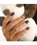 48 PCS Press On Nails - Short Square Leopard Print Reusable ABS Fake Nails Kit Salon-Quality in 12 Sizes - Brown & Black Wild West Design - Buy Online on GoSupps.com