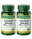 Nature's Bounty Ginkgo Biloba 120mg Standardized Extract - 100 Count x 2 Bottles - Buy Online on GoSupps.com