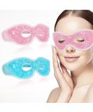 MIVORA Cooling Gel Mask for Puffy Eyes Reusable Hot Cold Therapy for Migraine Headache Dark Circles Dry/Swollen Eyes Sinus Pain Light Blue (blue+pink) - Buy Online on GoSupps.com