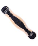 Merauno Lambwolle Konturgurt - Anatomically Shaped Merino Wool Dressage Belt | Slip-Resistant Short Saddle Belt (70cm) - Nature Black Brown Anthracite - Buy Online on GoSupps.com
