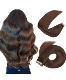 Hotlulana Dark Brown Tape Extensions - 22 Inch Real Hair 50g 20 Pieces - Invisible Skin Weft #2 - Buy Online on GoSupps.com