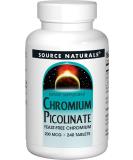 Source Naturals Chromium Picolinate 200 mcg - 240 Tablets for Metabolism Support - Buy Online on GoSupps.com