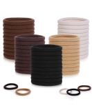 ZHIYE Elastic Hair Ties 100 Pcs Thick Seamless Hair Bands No Damage Soft Ponytail Holders Hair Bobbles for Girls Women Neutral 100 count (Pack of 1) Neutral - Buy Online on GoSupps.com