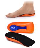 Poron Heel Cup Inserts for Plantar Fasciitis - Made in USA | Heel Pain Relief for Men and Women | Bone Spurs, Flat Feet, Shock Absorption | Black, Size 12-14 Women / 10-14.5 Men - Buy Online on GoSupps.com