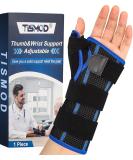 Wrist Brace with Thumb Spica Splint - Adjustable Thumb Wrist Support for Arthritis, Sprains, Tendonitis, Ligament Injury, Carpal Tunnel, De Quervain's Tenosynovitis and Sports Protection fit Women & Men (Left Hand) One Size Blue-Left - Buy Online on GoSupps.com