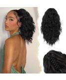 BARSDAR 30cm Clawed Clip Ponytail Extension - Wavy Black Multi-Layered Synthetic Hair for Women - Buy Online on GoSupps.com