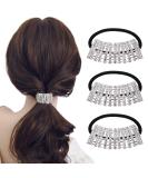 Xiwstar 3Pcs Rhinestone Hair Scrunchies Set - Elegant Elastic Hair Ties for Women and Girls - Buy Online on GoSupps.com
