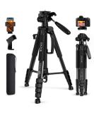 ZIKZOK 75 Inch Lightweight Aluminum Camera Tripod for DSLR/SLR/DV/GoPro/iPhone - Black - Buy Online on GoSupps.com
