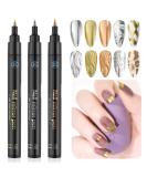 3 Color 3D Nail Art Pens Set - Kalolary Nail Polish Tools for DIY Beauty & Manicure - Buy Online on GoSupps.com