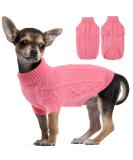 Warm Fleece Dog Sweater for Little Dogs | Turtleneck Chihuahua & Pug Knit Sweaters | Winter Pet Clothing - Buy Online on GoSupps.com