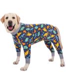 AXCIMOND Dog Recovery Suit for After Surgery - Long Sleeved Wound Protection for Dogs - XL Blue Dinosaurs - Alternative to Neck Collars - Buy Online on GoSupps.com