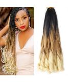 Ainimiu French Curly Braiding Hair 22 Inch 8 Packs - Pre Stretched Bouncy Braiding Hair- Loose Wavy Braiding Hair Synthetic Hair Extensions for Black Women 22 Inch(pack of 8) 1B/27/613 - Buy Online on GoSupps.com