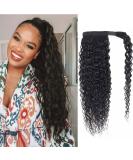 Seelaak 100% Brazilian Human Hair Kinky Curly Ponytail Extension 18 - Afro Curly Clip-In Wrap Around Ponytail - Buy Online on GoSupps.com