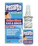 Pressureze All Natural Preservative-Free Sterile Nasal Spray - Fast Relief Nasal Spray - for Sinus Allergies Congestion Blocked Ears Loud Snoring | 130 Sprays, 18 ml 0.6 Fl Oz (Pack of 1) - Buy Online on GoSupps.com