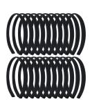20 Pieces Monochrome Black Fabric Covered Elastic Hair Bands for Women - DIY Tiara & Crown Accessories - Buy Online on GoSupps.com