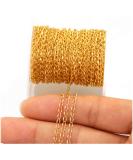 33FT Gold/Silver Twisted Cable Chains Stainless Steel Necklace Jewelry Chains Extender Link Bulk (2.0mm Width) - Ideal for Jewelry Making - Buy Online on GoSupps.com