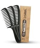 Nimxy Pink Wide Tooth Comb for Curls 3 Pcs - Curl Comb with Comfortable Handle for Detangling Medium to Long Wet and Wavy Hair - hairdressing & Styling Comb (3Pc Black Wide Tooth) - Buy Online on GoSupps.com