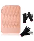 AYNKH Heat Resistant Gloves and Silicone Heat Blocking Mat Set - Professional Hair Styling Protection Gear for Travel, Home, and Salon - Buy Online on GoSupps.com