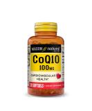 MASON NATURAL Co Q10 100 mg - Boost Heart Health & Energy | Supports Cardiovascular Wellness - 30 Softgels - Buy Online on GoSupps.com