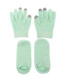 FRCOLOR Moisturizing Gel Socks Gloves Set Spa Gloves and Socks Set Skin Care Touch Screen Gloves Winter Socks for Dried Cracked Feet and Hands Green - Buy Online on GoSupps.com