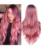 Porsmeer Pink Lure Curls Wig for Women & Girls | Natural Ombre Synthetic Hair for Everyday Cosplay & Party - Buy Online on GoSupps.com