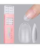 AILLSA Semi-Oval Nail Tips - 240 Pcs, Matte Soft Gel Pre-shaped Full Cover Acrylic Clear Fake Nails for Soak Off Extension - Short Oval 15 Sizes - Buy Online on GoSupps.com