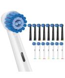 Sulkiwe Sensitive Plug Brushes for Oral-B Electric Toothbrushes | Compatible with Genius Vitality Triclosan & More | 16-Pack (White & Black) - Buy Online on GoSupps.com