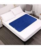 Waterproof Mattress Pad 52 x 34 Navy - Slip Resistant Bed Pee Pads for Children, Pets, Seniors - Buy Online on GoSupps.com