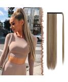 Fine long smooth ponytail hair part synthetic hair extension braid hair extension for women girls caramel brown mixed ash blonde 70 cm 70 cm (1 Pack) caramel brown mixed ashblond - Buy Online on GoSupps.com