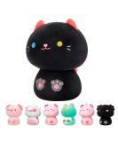Mewaii 8 Soft Cat Mushroom Plushie Stuffed Animal Pillow Toy - Black Cat 8 Inch - Buy Online on GoSupps.com