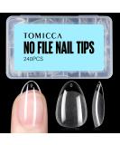 TOMICCA Short Almond Nail Tips - 240Pcs Half Matte Soft Gel & Acrylic Pre-Shaped Full Cover Nails for Nail Extensions - 12 Sizes Available - Buy Online on GoSupps.com