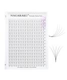 Nagaraku 5D 0.07mm D Curl Eyelash Extensions - 320pcs Premade Fans 14mm Length Narrow Stem 16 Rows - International Shipping - Buy Online on GoSupps.com