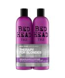 Bed Head by TIGI - Dumb Blonde Shampoo and Conditioner Set - Nourishing Professional Coloured Hair Treatment - Ideal For Blonde Hair - 2x750ml - Buy Online on GoSupps.com