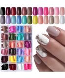 Shop LoveOurHome 576pc Square Press on Nails - Medium Tapered Square Gel Glossy False Nails for Women & Girls - Colored French Acrylic Manicure Tips - Buy Online on GoSupps.com