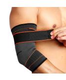 Sports Elbow Brace Compression Sleeve for Pain Relief Support for Golf Basketball Tennis & Weightlifting Adjustable Strap for Men & Women - Buy Online on GoSupps.com