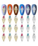 30pcs Mix Gold and Silver Nail Charms - Triangle and Drop Shape 3D Nail Jewelry for Acrylic Nails Art - DIY Crafts Accessory for Women and Girls - Buy Online on GoSupps.com