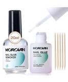 Morovan Nail Glue & Remover Kit - Super Strong 10ML Nail Glue for Press-On & Acrylic Nails | Fast 20ML Remover - Buy Online on GoSupps.com