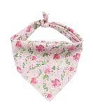 Lionet Paws Dog Bandana - Pink Flower Triangular Scarf for Small Medium & Large Dogs | Stylish Headscarf for Pets (Pack of 1) - Buy Online on GoSupps.com